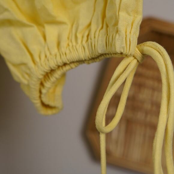 sabo anouk Drawstring Waist Mini Dress Yellow Womens Size XS - Picture 4 of 8